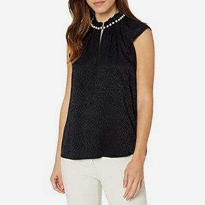 NWT Kate Spade Faux Pearl Neck Top